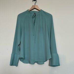 Women’s Ann Taylor Tie Neck Flare Cuff Blouse